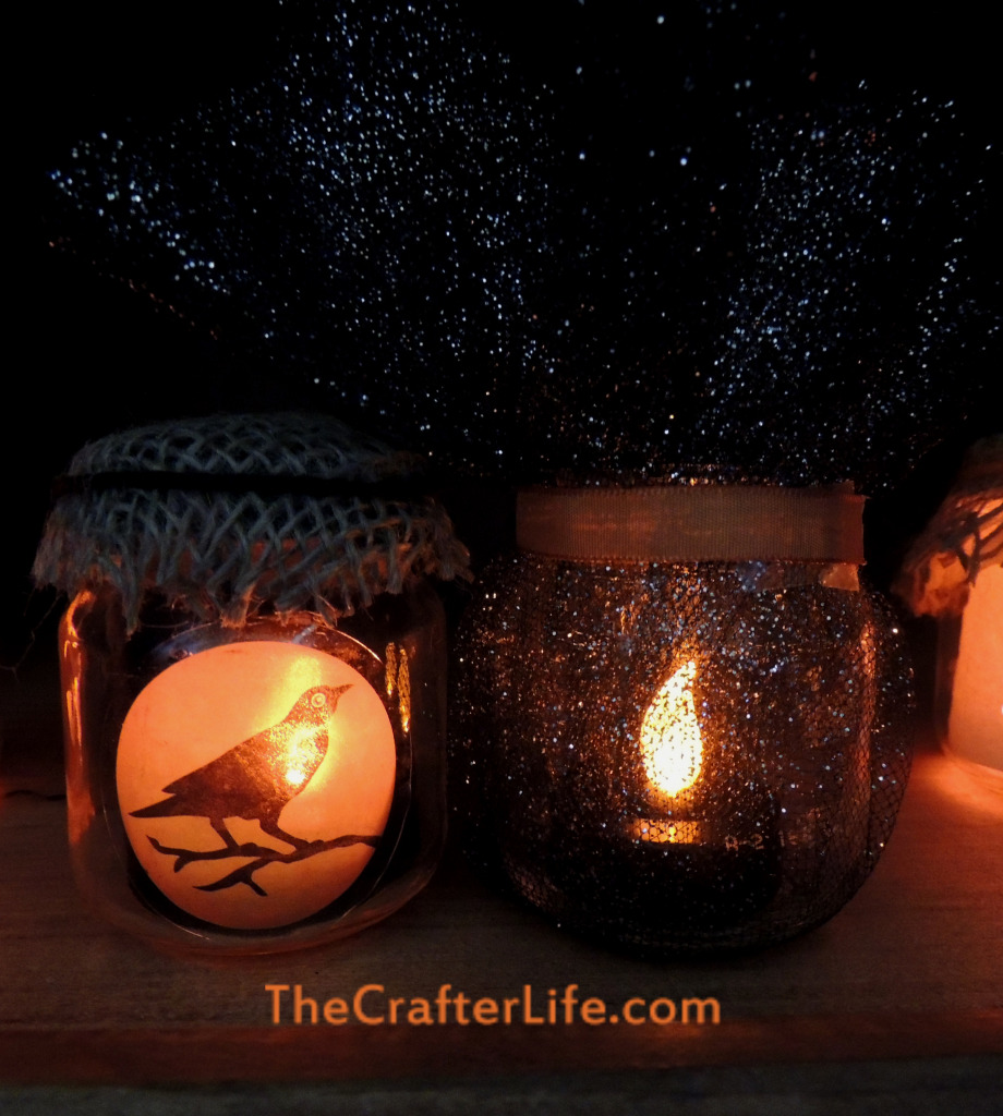 baby food jars, candy, window clings, halloween treats