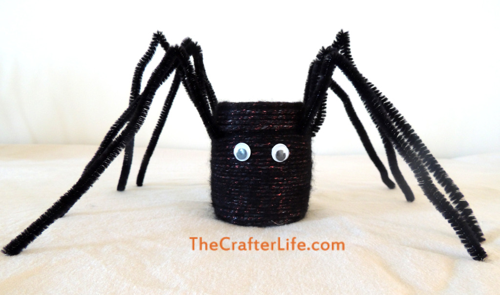 spider candle, baby food jar