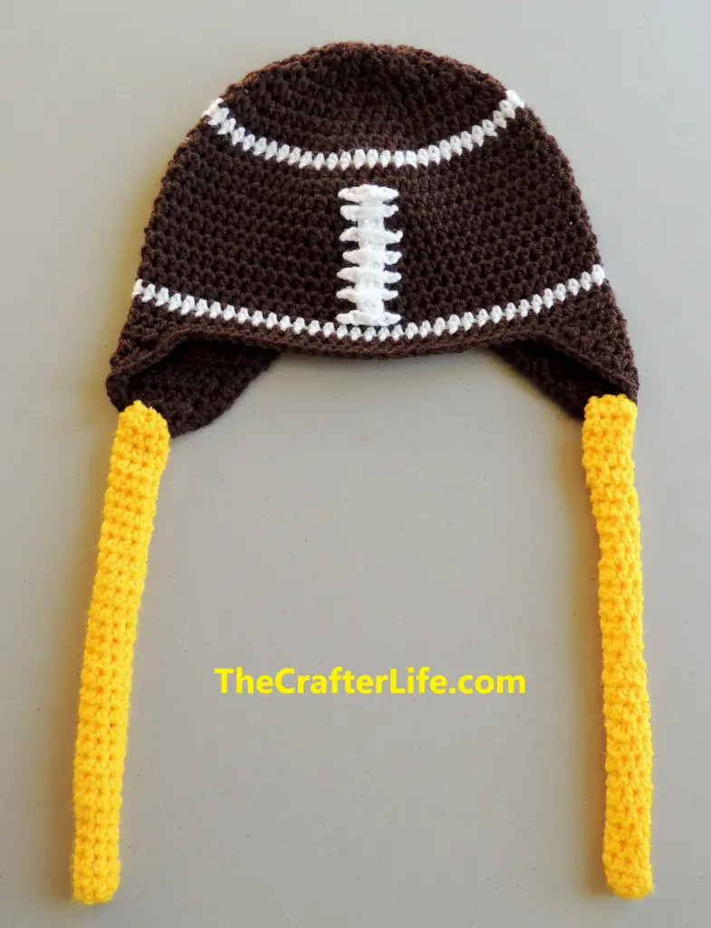 football crochet hat