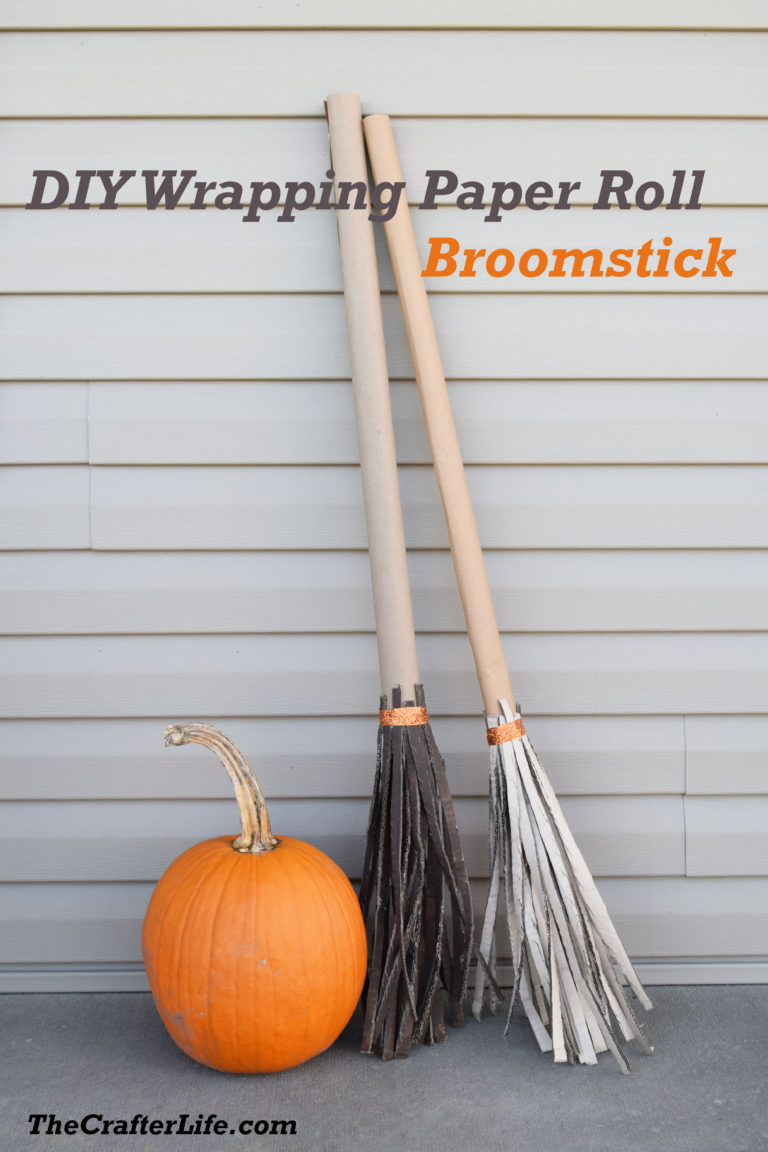 DIY Wrapping Paper Roll Broomstick