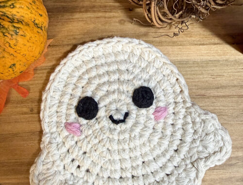 A Crochet Ghost Coaster
