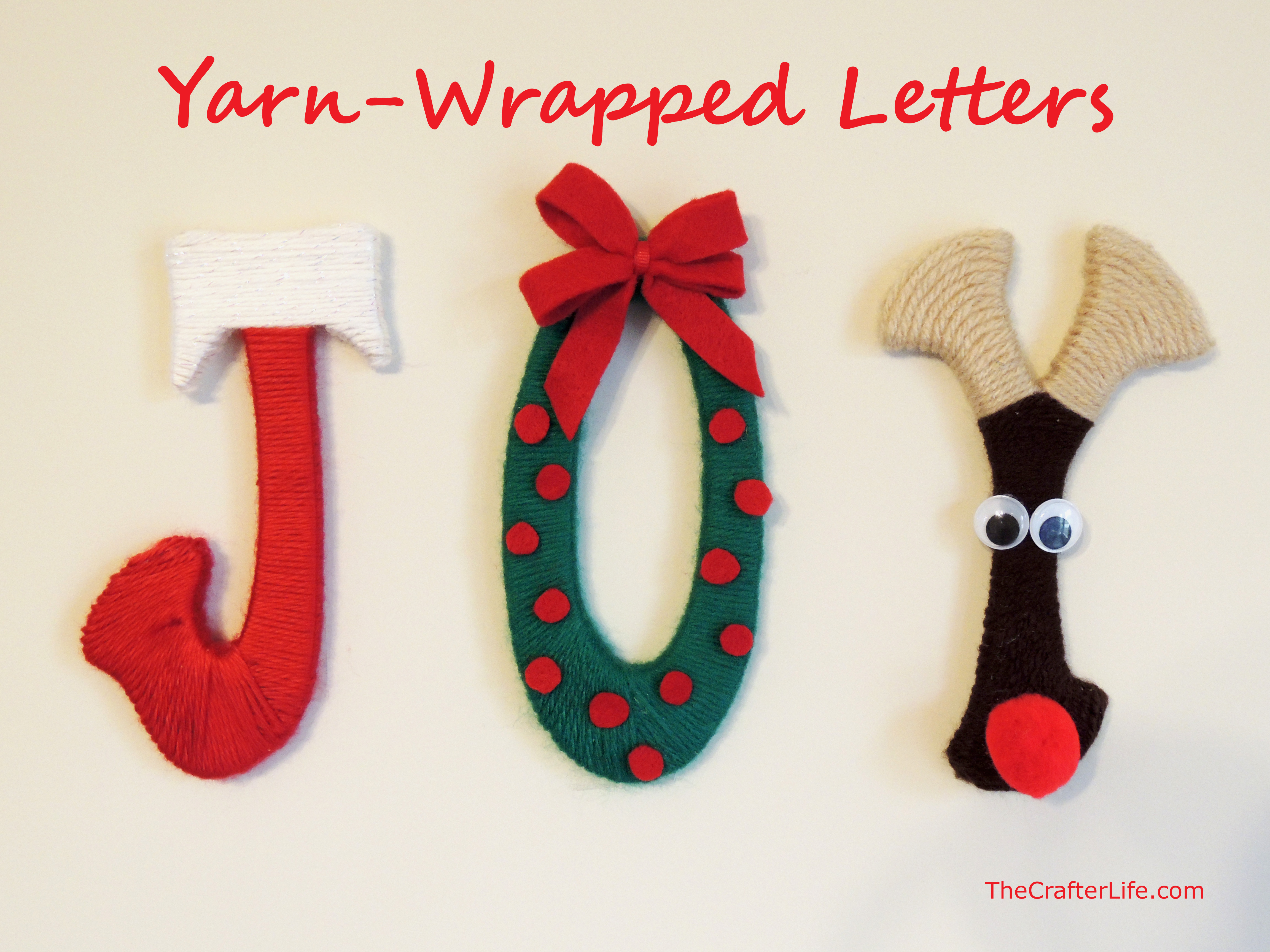 Yarn Wrapped Letters Joy
