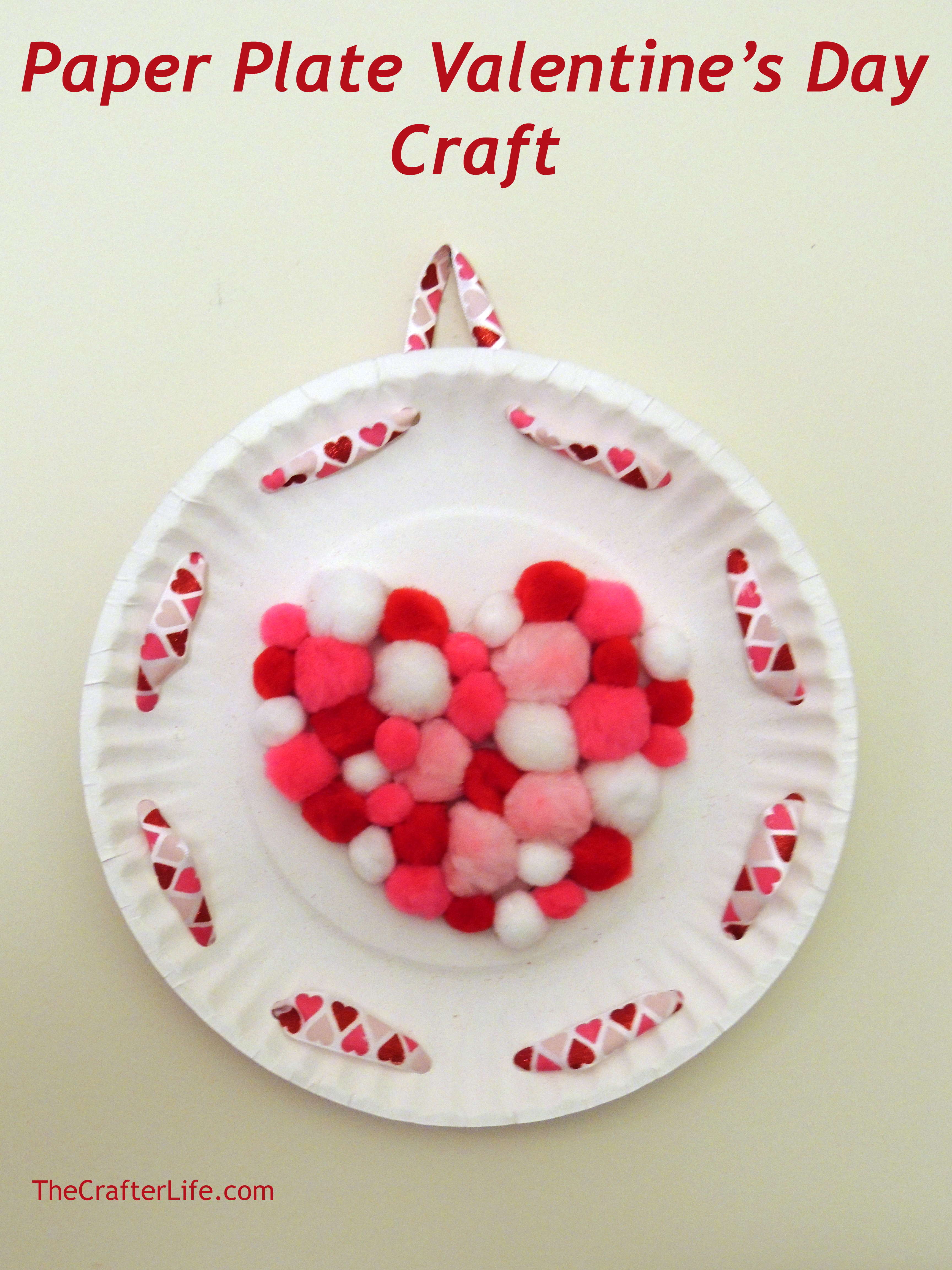 paper plate heart craft