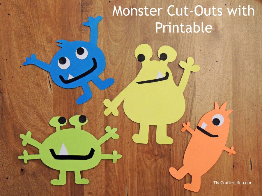 Monster Cut-Outs with Printable – The Crafter Life