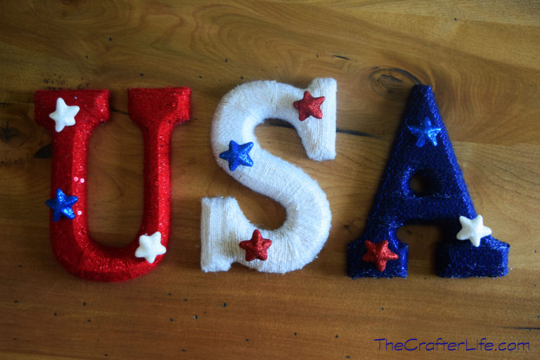 USA Yarn-Wrapped Letters