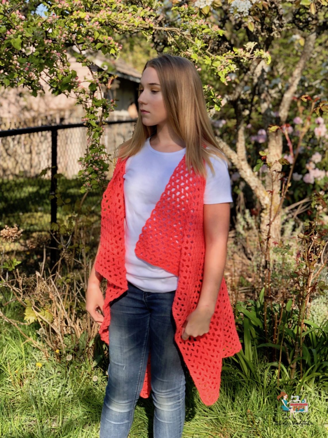 crochet waterfall cardigan pattern