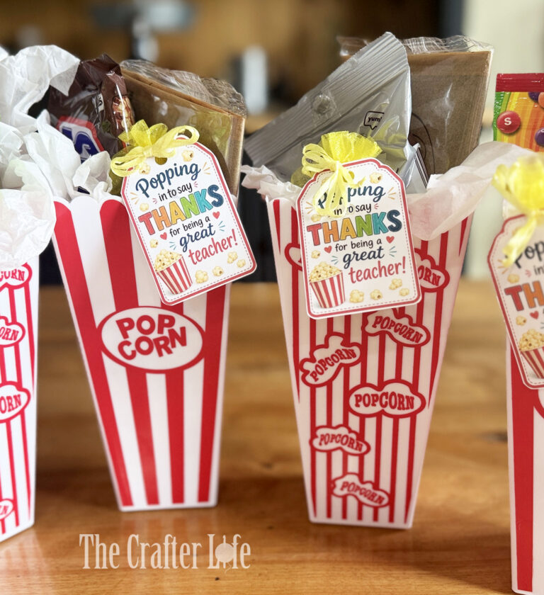 Teacher Gift Idea (Printable Popcorn Gift Tags)